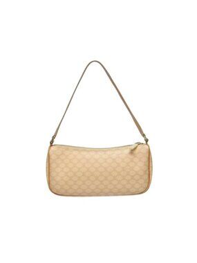 Celine Hobo Mini Handbag Pouch Macadam Pattern Beige